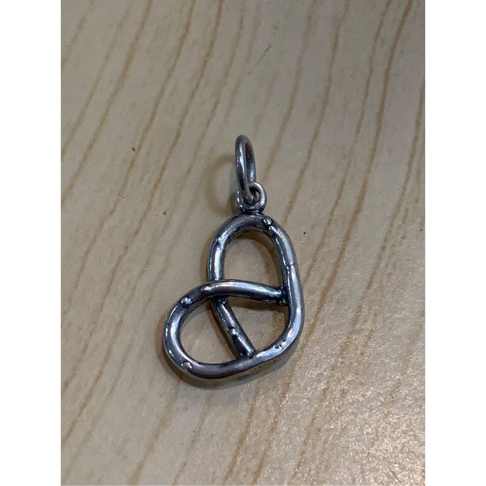 Pretzel Sterling Silver Jewelry Charm